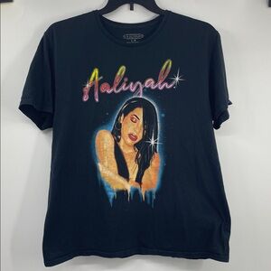 AALIYAH Airbrushed Printed Aaliyah T-Shirt Size Large